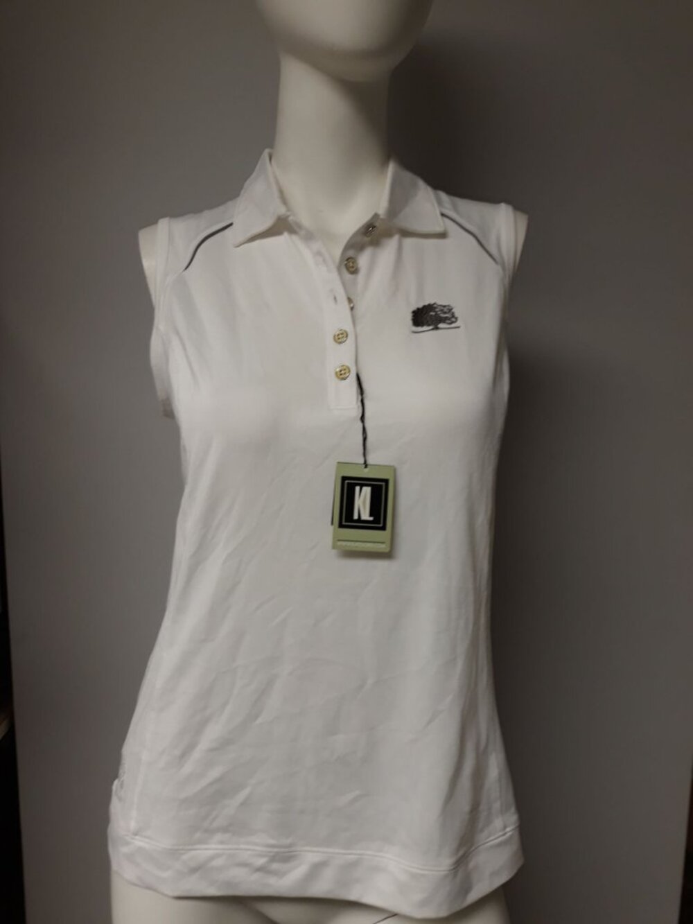 Kate Lord Women's Golf Tank Top Shirt White Size S NEW WITH TAGS!